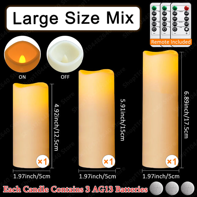 9-48Pcs Led Candles Flameless Candles For Wedding Electric Flickering Candle With Remote Control Home Decor Candlelight Concert