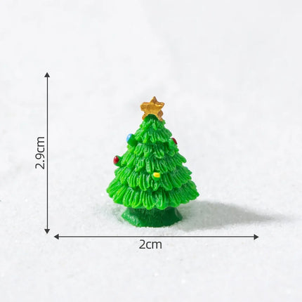 100pcs Wholesale Mini 3D Christmas Tree Resin Charms DIY for Keychain Jewelry Home Desktop Oranment Dollhouse Accessories
