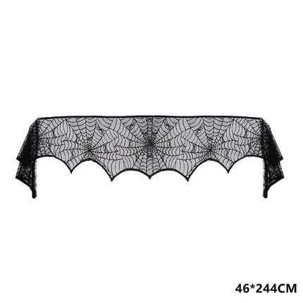 Halloween Decorations Kit Halloween Spiderweb Tablecloth Runner Fireplace Scarf Lace Spiderweb Tablecloth Halloween Party Decor
