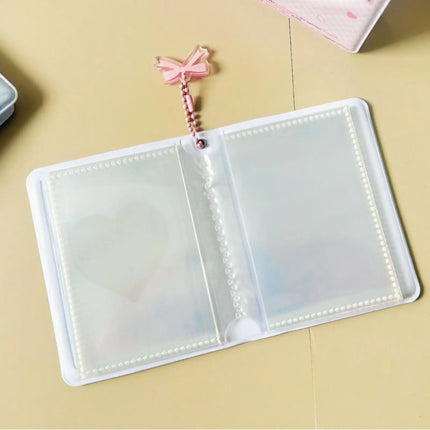 3 inch Korean INS Style Photocard Binder 40 Pockets Love Heart Shaped Card Album Polaroid Photo Album Card Bag Storage Bag
