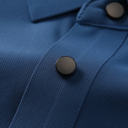 YJKVUR 2026 Summer New Polo Shirt Men 3 Buttons Casual Work T Shirts Quick Dry Short Sleeve Golf Shirt High Quality Plus Size