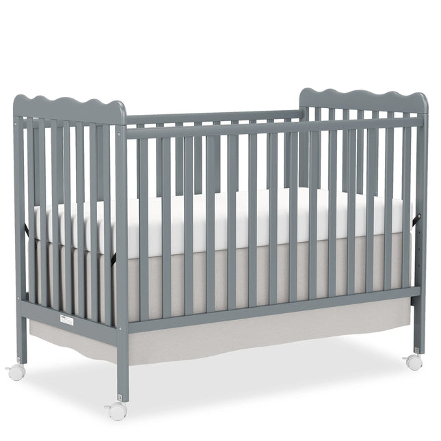 4-in-1 Convertible Wooden Baby Crib, Converts to Toddler Bed & Daybed, 3 Adjustable Mattress Heights, Non-Toxic Finish, Removable Wheels