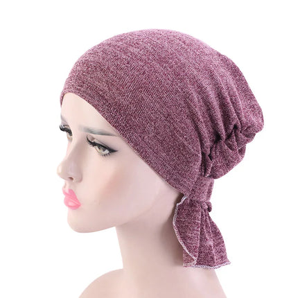 New Women  Muslim turban Breathable Bandana Headscarf Pre Tied Turban Hats Headwear Headwrap Cap Chemo Beanies Bonnet Caps