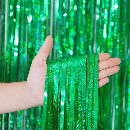 Cheap Tinsel Foil Fringe Curtains Backdropfor for Photo Booth Wedding Graduations Birthday Christmas Event Party Supplies