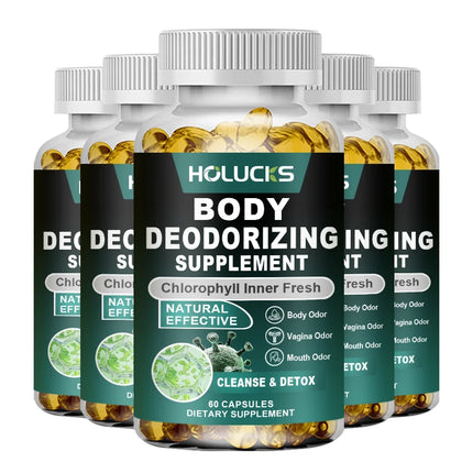 Advanced Body Deodorizing Supplement, with Organic Peppermint Leaf, for Reduces Strong Sweat Odor, Promotes Freshness All Day