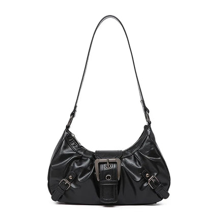 Y2K Retro Pleated Hobo Shoulder Bag for Women Hot Selling Maillard Style Underarm Bag Clutch Handbags for Travel Work Shopping