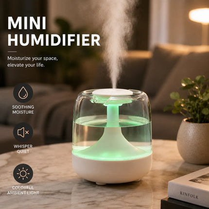 Mini humidifier Small household large capacity spray aromatherapy machine USB humidifier 7 color light mute operation
