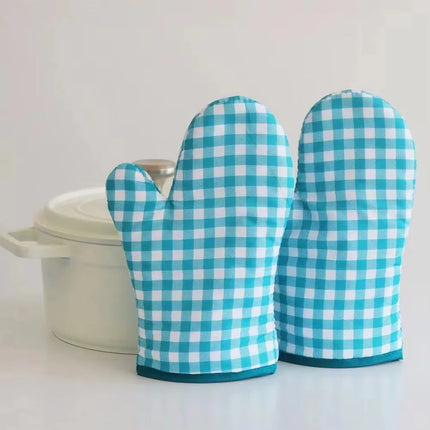 2024 New Style Anti Scalding High Temperature Resistance 100%linen Kitchen Oven Mitts Microwave Oven Gloves for Adult