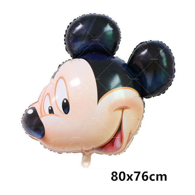 Mickey Balloon Cartoon Mouse Minnie Decorations Party Happy Birthday Banner Cake Topper Disposable Tableware Background Gift Bag