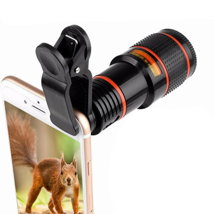 8 Times Monocular Telephoto Phone Lens Camera with Clip Universal Zoom Lens Highdefinition Focusing Effect Photography Camera