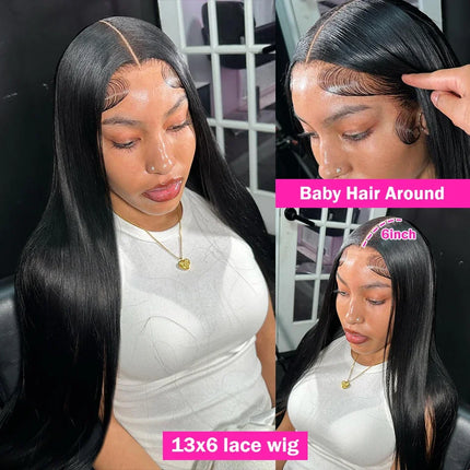 200% Real Density Bone Straight Hd Transparent 13x6 Pre Plucked Lace Frontal Wig 13x4 360 Hd Lace Front ≥98% Human Hair Wigs