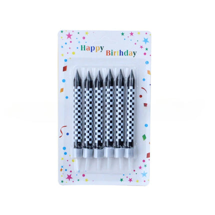 6/12ps Cakelove  Colorful Birthday Candles With Stand Star Heart Cake Candle Baby Children Birthday Party Supplies Wedding Decor