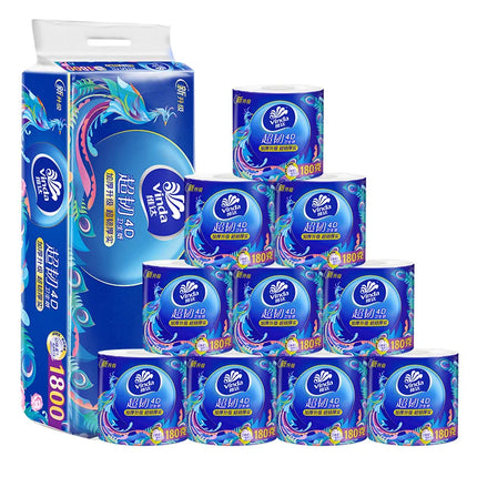 Max 10-30 Rolls, 180g/roll, Thickened With 4 Layers, Extractable Tissue Paper, Native Wood Pulp, Household Napkins, Toilet Paper
