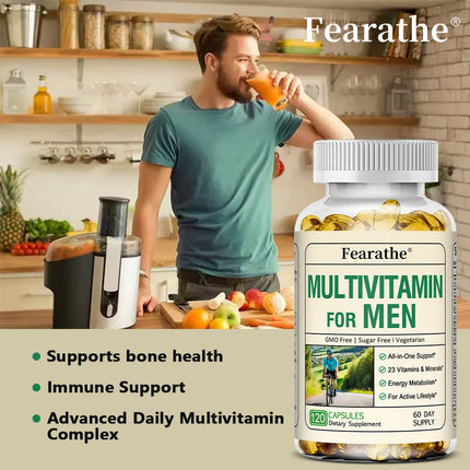 Men's multivitamin, containing 23 vitamins and minerals - boosts immunity, increases energy and stamina