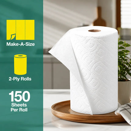 Make-A-Size Paper Towels - 2 Triple Rolls - 2-Ply - 150 Sheets