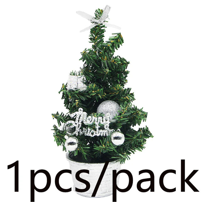 (1 Piece/bag) 21cm Christmas Tree Christmas Decoration Desktop Ornaments New Year Holiday Decorations Props DIY Celebration