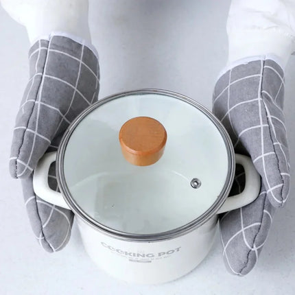 Heat-Resistant Insulated Cotton Gloves For Baking High-Temperature Microwave Oven Durable Kitchen Cooking Gloves Fashion Gloves