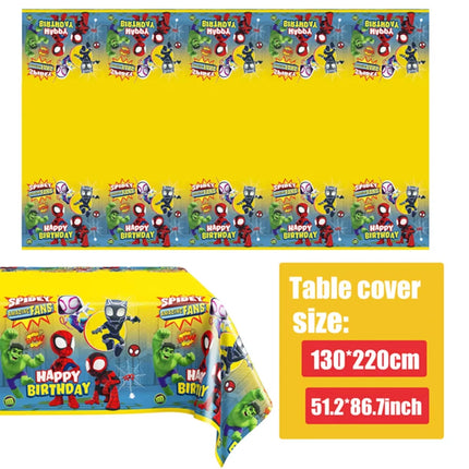 Spidey And His Amazing Friends Birthday Party Decoration Plates Tablecloth Cup Banner For Kids Birthday Balloon Party Favor Gift