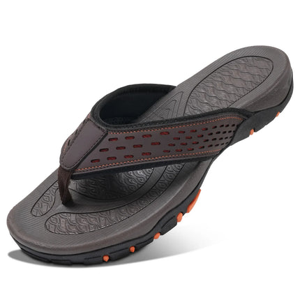 Men's Sport Flip Flops Casual Comfortable Sandals Outdoor Slipper with Anti-Slip Soft Sole Massage Feature for Slip-On Convenience