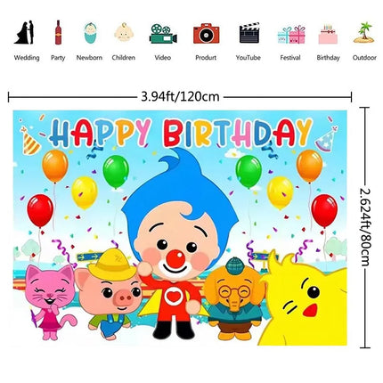 Circus Theme Clown Birthday Party Decoration Tableware Cup Plate Balloon Backdrop Baby Shower Kids Birthday Party Supplies Toy