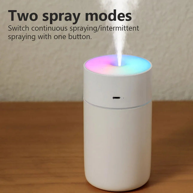 1200mAh Colorful Portable Air Humidifier Ultrasonic Cool Mist Sprayer Home Car Office Mini USB Charging Cordless Aroma Diffuser