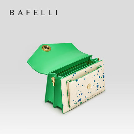 BAFELLI 2026 WOMEN'S BAG FASHION TREND LUXURY BRAND LEATHER FLAP CROSSBODY PURSE CAT SUMMER STYLE ORIGINAL DESIGNER HANDBAGS