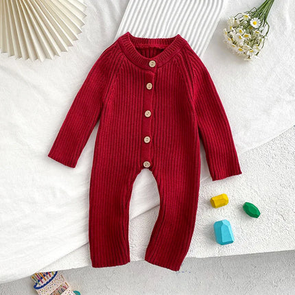 Baby Autumn Clothes Long Sleeved Sweater Baby Cute Jumpsuit Knitted Clothes Newborn Outdoor Rompers Clothes