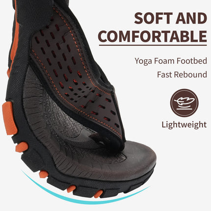 Men's Sport Flip Flops Casual Comfortable Sandals Outdoor Slipper with Anti-Slip Soft Sole Massage Feature for Slip-On Convenience