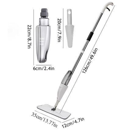 New Spray Mop Broom Set with Reusable Microfiber Pads Rotating Dry & Wet Household Flat Mops for Cleaning Home Floor Magic Tool
