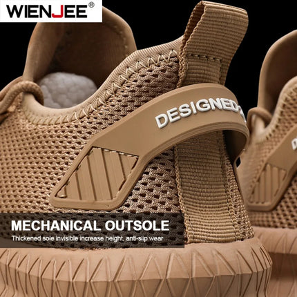 Men's Non-Slip Casual Sneakers Breathable Outdoor Jogging Training Hiking Sports Running Outdoor Weave Knit Lace Up Shoes