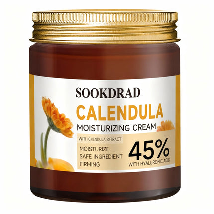 Calendula Moisturizing Cream,45% Extract+Hyaluronic Acid,moisturize firm,face neck body,unisex,80g,all skin,daily fresh care