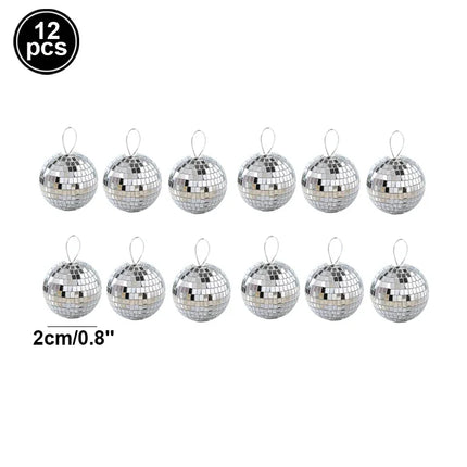 2-10cm Mirror Disco Ball 70s Party Decorations Reflective Hanging Ornaments for Birthday Party Cake Decoration Wedding Supplies