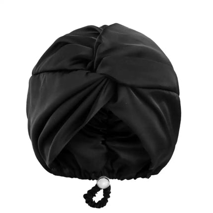 Pure Silk Turban Bonnets For Women Satin Sleeping Bonnet Hat Double Layer Twisted Hair Wrap Adjustable Silk Headwrap Hair Bonnet