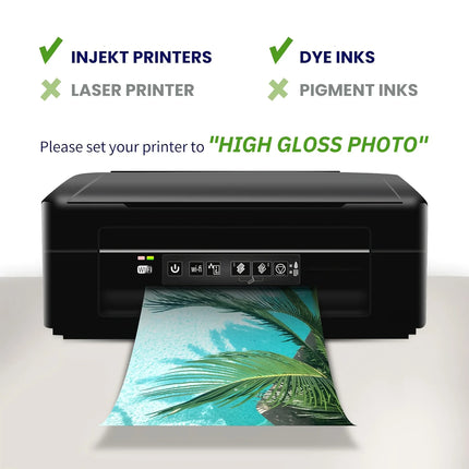 Glossy Photo Paper 4x6 inch 100 Sheets, 180gsm Premium Inkjet Printer Paper for Photos, Calendars, Cards, Brochures
