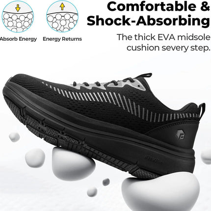 FitVille Men'S Wide Width Orthopedic Walking Sneakers  Lightweight Comfort Tennis Shoes For Gym Workout, Foot Pain Relief For Plantar Fasciitis, Wide Feet & All Day Standing
