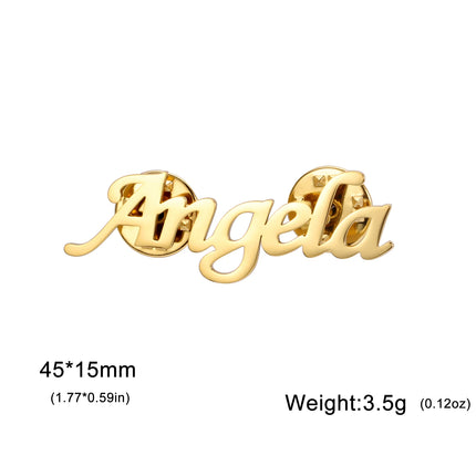 Sipuris Custom Name Brooch For Women Men Stainless Steel Personalized Trendy Pins Badge Nameplate Brooch Jewelry Weddings Gifts