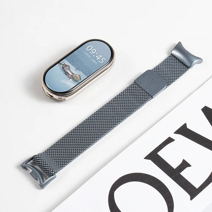 Milanese Magnetic Adjustable Metal Stainless Steel Braided Women's Mi 9 Strap for Xiaomi 8/9/10 Bracelet Strap