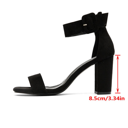 Ladies High Heel Sandals Women Pump Oes Size 42 43 Faionable Casual Low Cut Uppers Daily Wear Fur Material Thi Heel