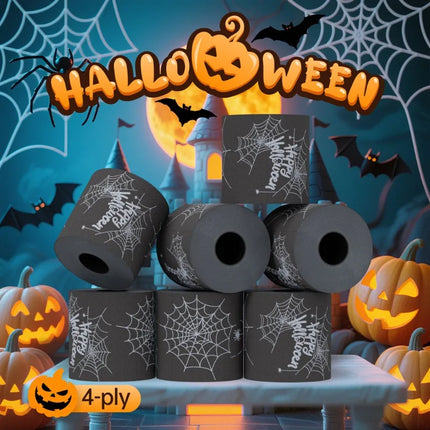 Halloween Black Spider Toilet Paper Limited‑Edition Novelty Prank Roll Paper Spooky Aesthetic Bathroom Decor Funny Gift for Hall