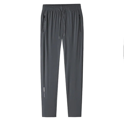 High Quality Ice Silk Pants For Men's Summer Slim Casual New Loose High Elasticity Quick Drying Outdoor Running Casual Pants
