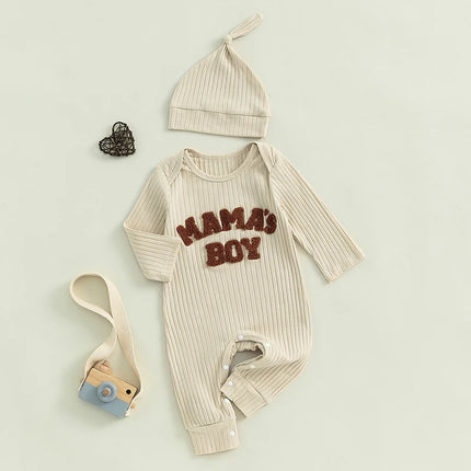 Newborn Boy Clothes Baby Boy Coming Home Hospital Outfit Little Dude Romper Jumpsuit+Hat Clothing Set