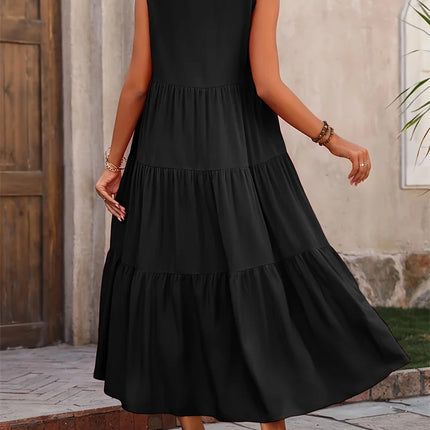 2024 Women Dress Summer Casual Brand Dresses Elegant Yellow Black Dress Femme