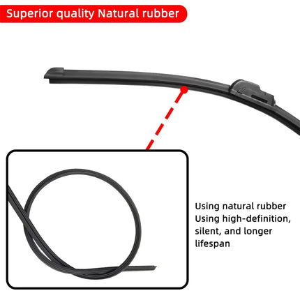 Wiper Front & Rear Wiper Blades Set For KIA Picanto MK3 2018 - 2023 Windshield Windscreen Window Rain Brush 24"+14"+11"