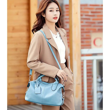Women Handbags 2024 New Lychee Pattern Women's Korean Version Sweet And Fashionable Soft Women's Bag