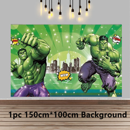 The Avengers Hulk Latex Balloon Superhero Foil Ballons Green Anger Cake Topper Happy Birthday Banner Party Decor Kids Gift Toys