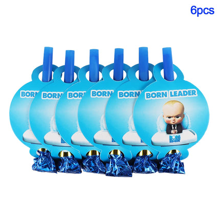 Cartoon Baby Boss Boys Girls Theme Birthday Party Decoration Disposable Tableware Background Balloon Baby Shower Children Gift