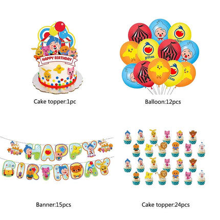 Circus Theme Clown Birthday Party Decoration Tableware Cup Plate Balloon Backdrop Baby Shower Kids Birthday Party Supplies Toy