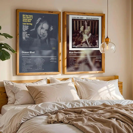 L-Lana D-Del R-Rey Poster Waterproof Self-Stick Wall Art Stickers, Removable Wall Decor for Living Room and Bedroom