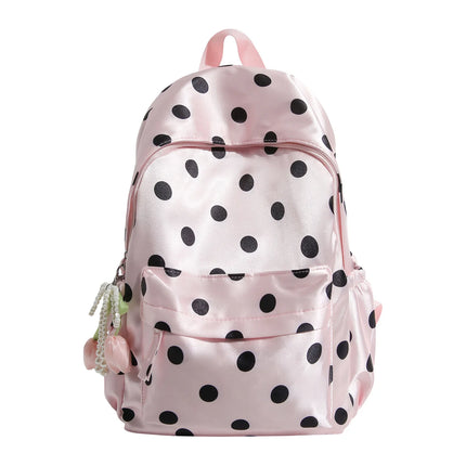 Casual Women Backpack Lightweight Travel Female Backpack Polka Dot School Bag for Teenage Girls Shoulder Bag Short Trips Bagpack