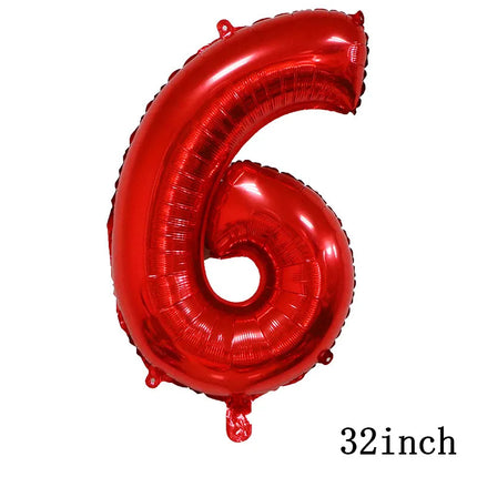 New 1Set Numberblocked Party Supplies TV Show Number Latex Balloons Toy Decor Happy Birthday Banner Bunting Cake Topper Balloon